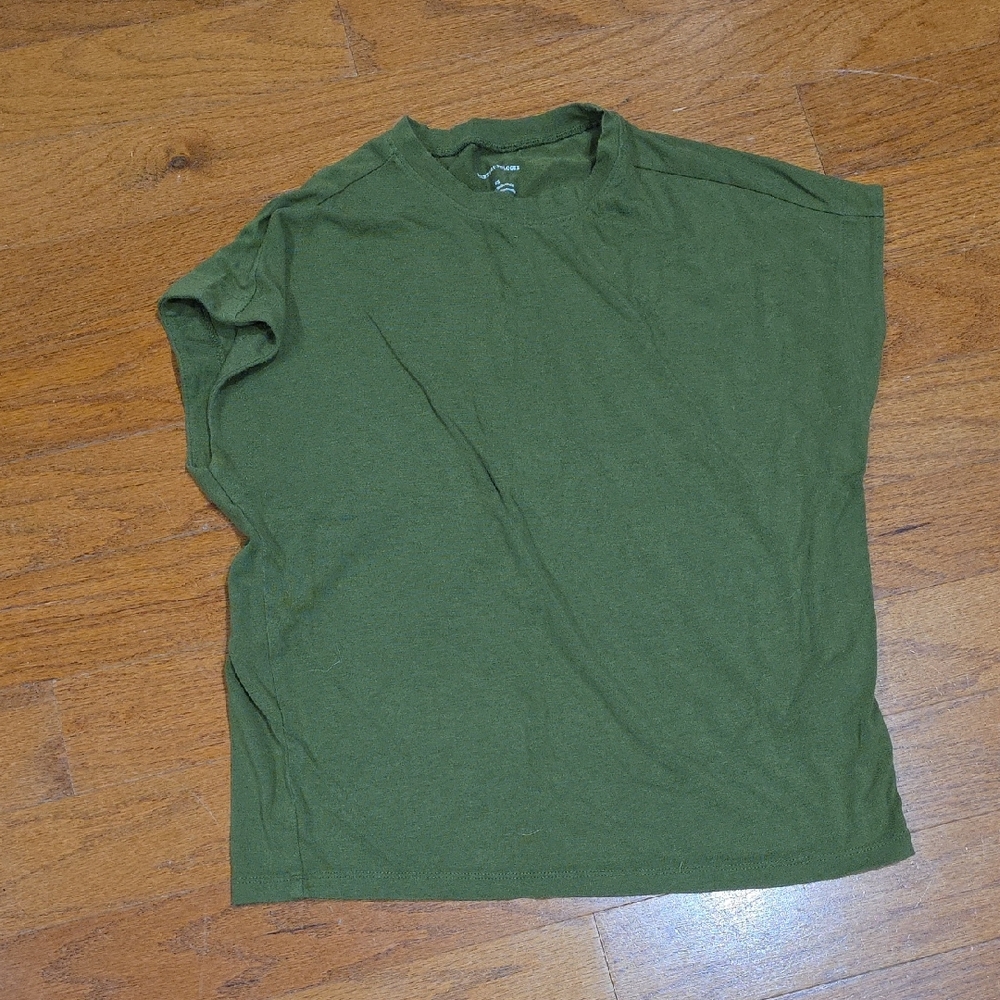By Anthropologie Olive Green Short Sleeve Tee